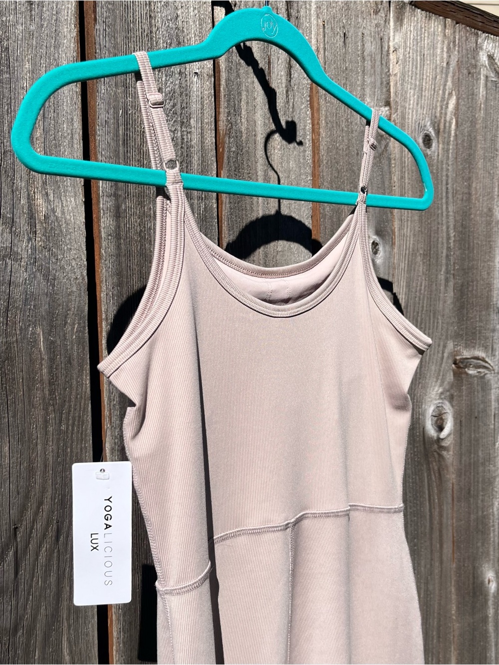 Yogalicious Lux oak brown illusion rib Scarlett flare jumpsuit Jumpsuit small - Picture 5 of 17